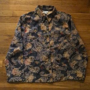 TOG SHOP JACKET - FLORAL - SIZE PETITE XL